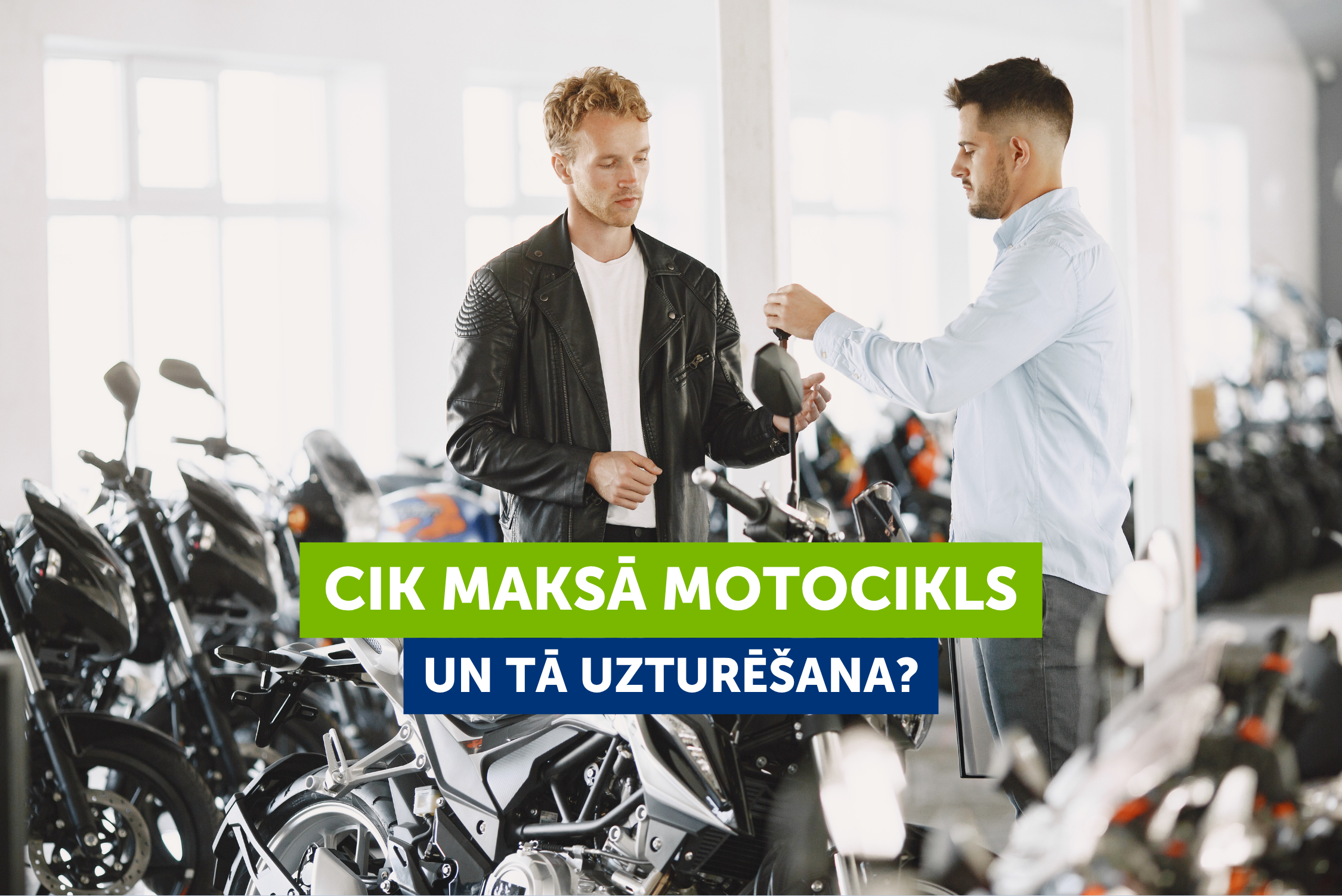 Vīrietis iegādājas savu pirmo motociklu